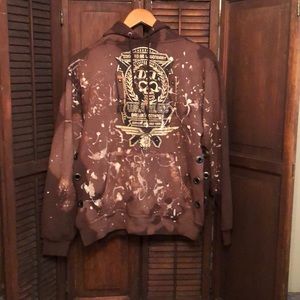 Upcycled steampunk hoodie. Size S